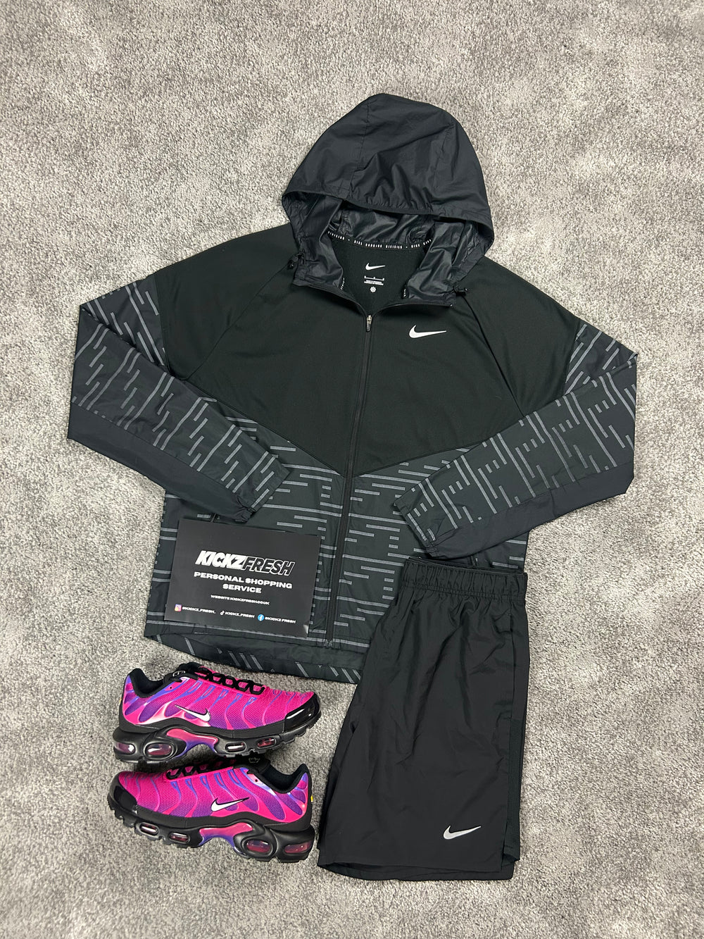 NIKE WINDRUNNER-SET REFLEKTIERENDES SCHWARZ DIVISION FÜR HERREN