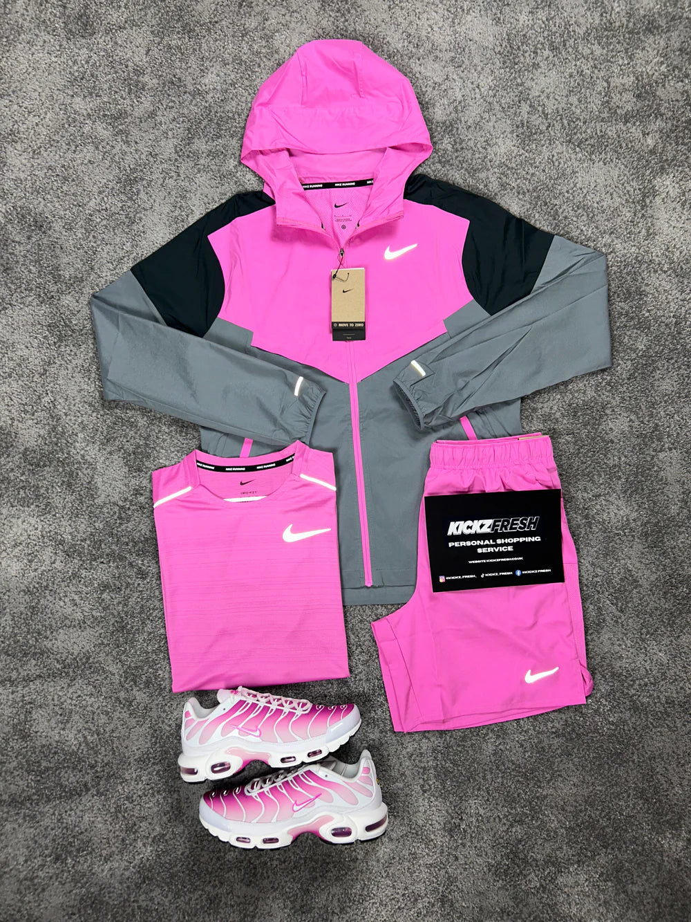 NIKE WINDRUNNER 3-TEILIGES HERRENSET „HYPER SCHWARZ ROSA“