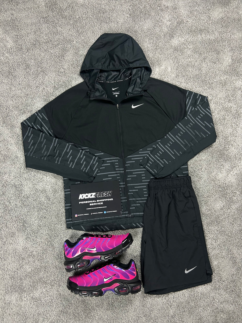 NIKE WINDRUNNER-SET REFLEKTIERENDES SCHWARZ DIVISION FÜR HERREN