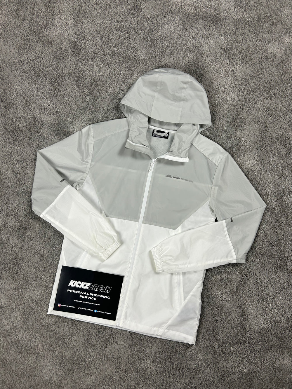 MONTERRAIN WINDRUNNER ASCENT JACKE „GRAU-WEISS“