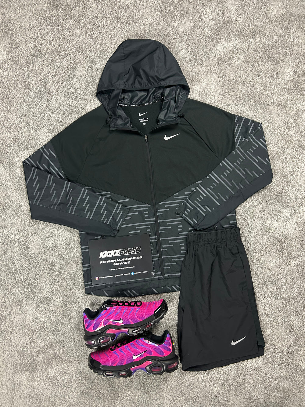 NIKE WINDRUNNER-SET REFLEKTIERENDES SCHWARZ DIVISION FÜR HERREN