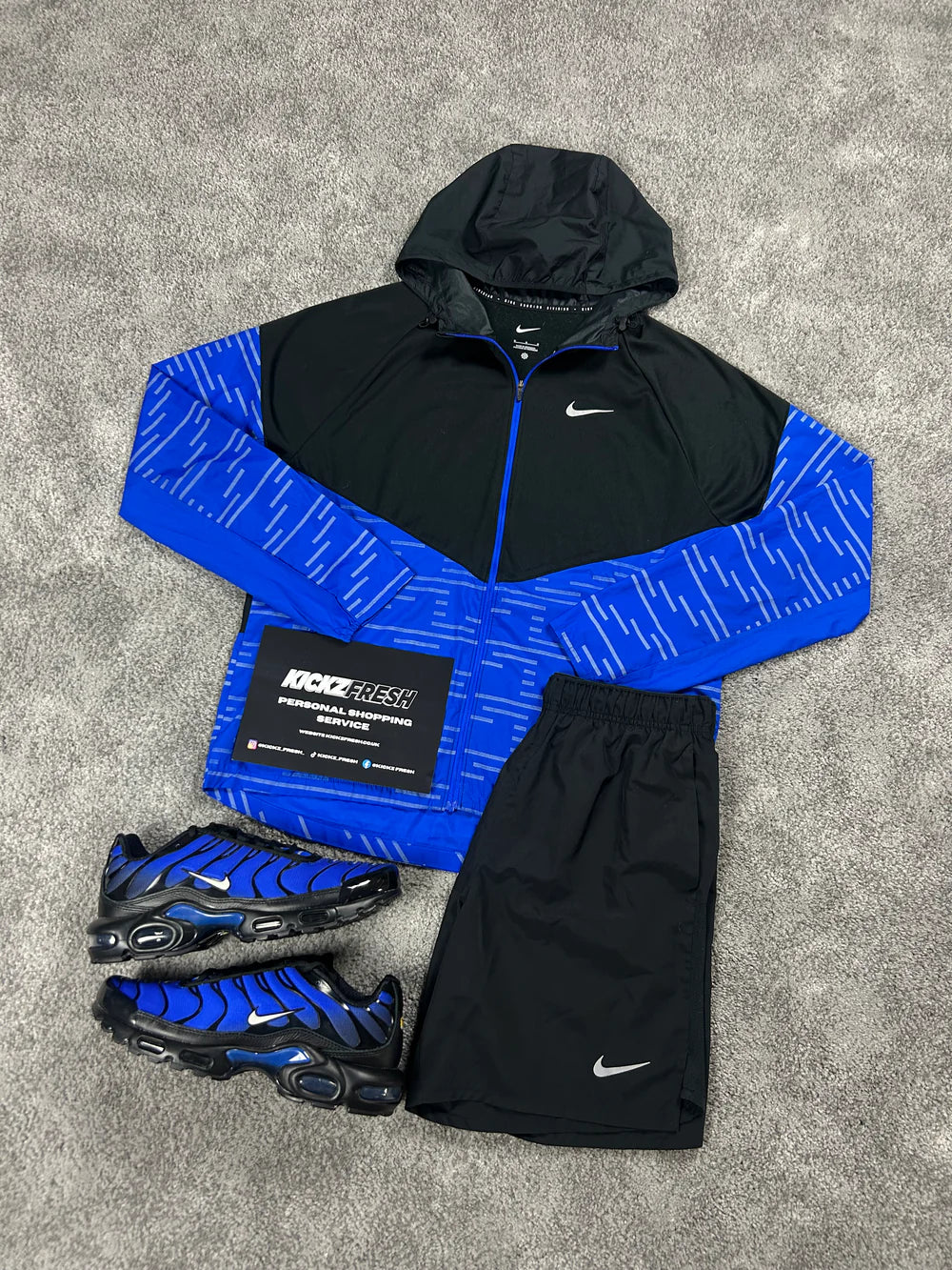 NIKE WINDRUNNER-SET REFLEKTIERENDES KÖNIGSBLAU DIVISION FÜR HERREN