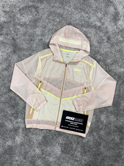 NIKE WILDRUN WINDRUNNER JACKE „BEIGE LIMETTENGRÜN“