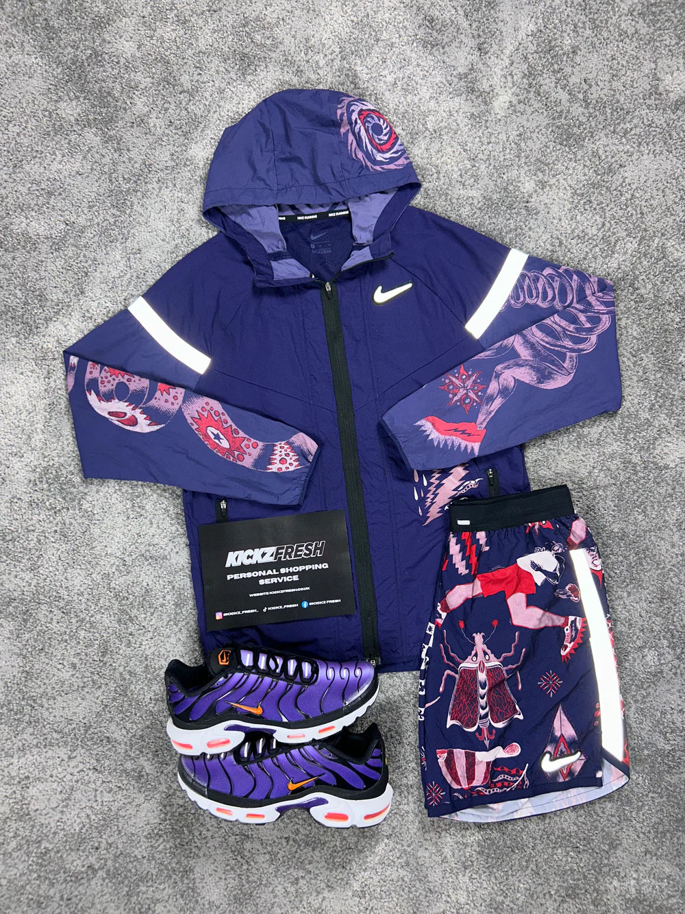 NIKE WINDRUNNER-SET DRACHE VIOLETT FÜR HERREN