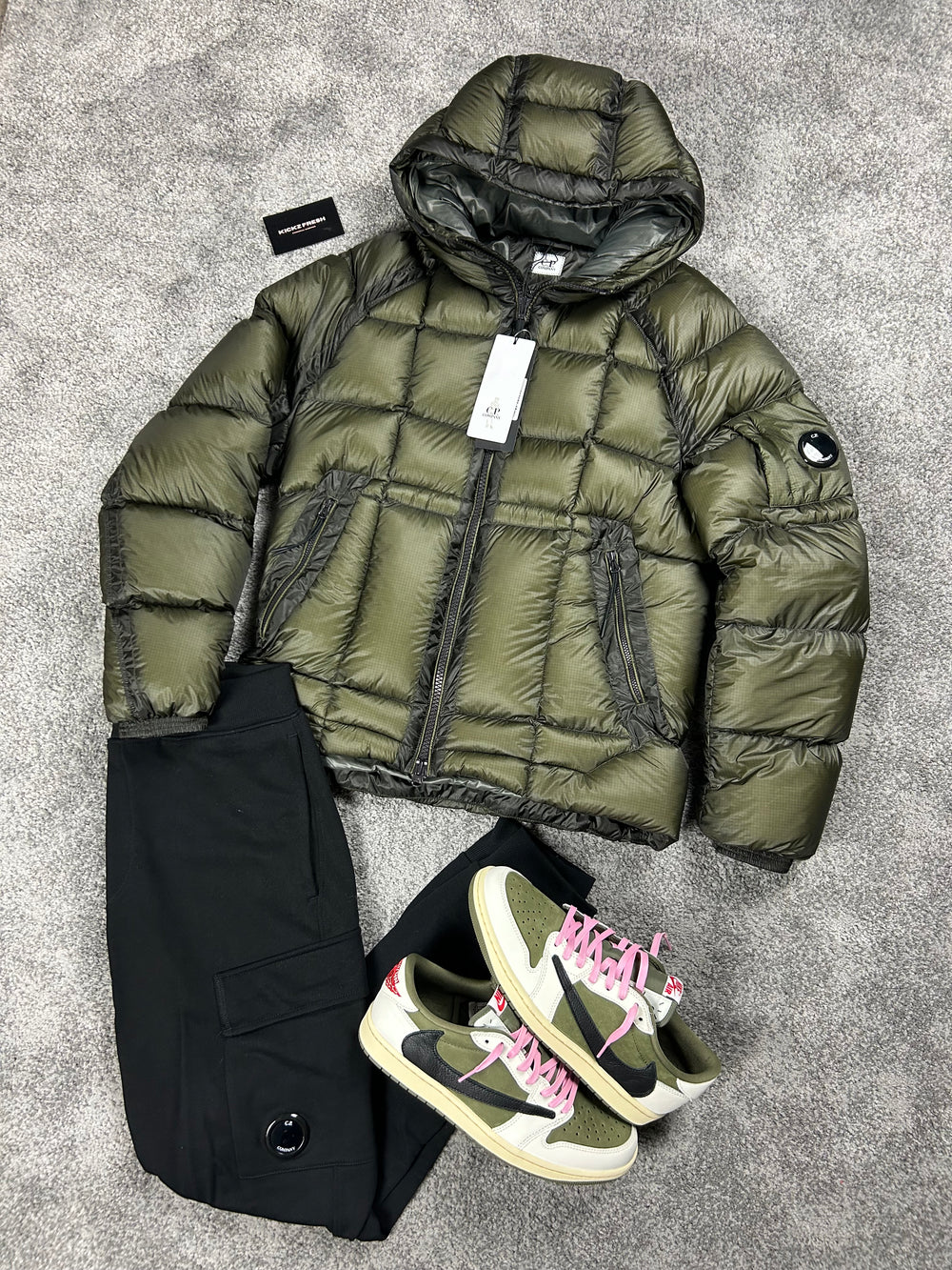 C.P. COMPANY D.D. SHELL JACKE KAKI GRÜN