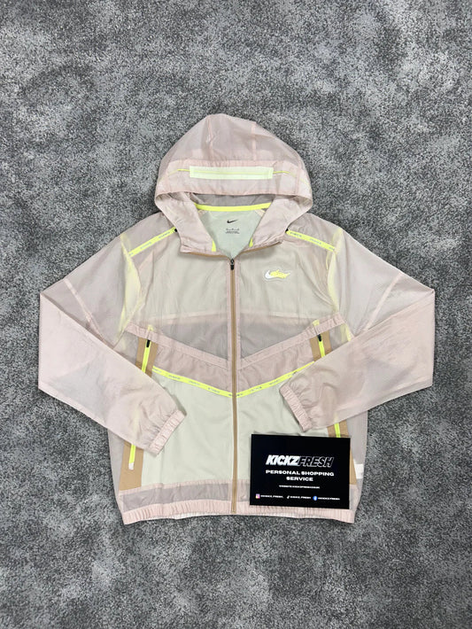 NIKE WILDRUN WINDRUNNER JACKE „BEIGE LIMETTENGRÜN“
