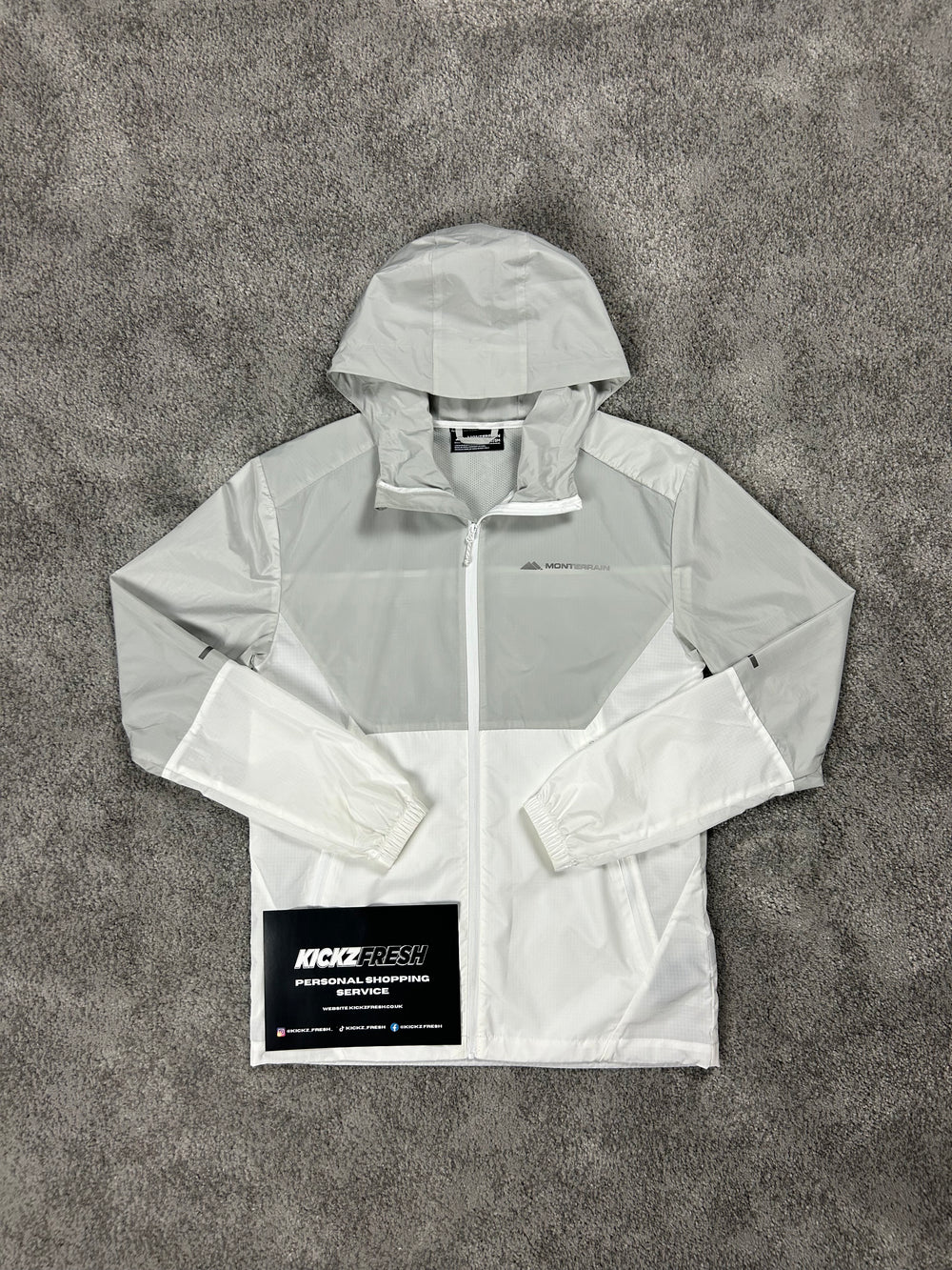 MONTERRAIN WINDRUNNER ASCENT JACKE „GRAU-WEISS“