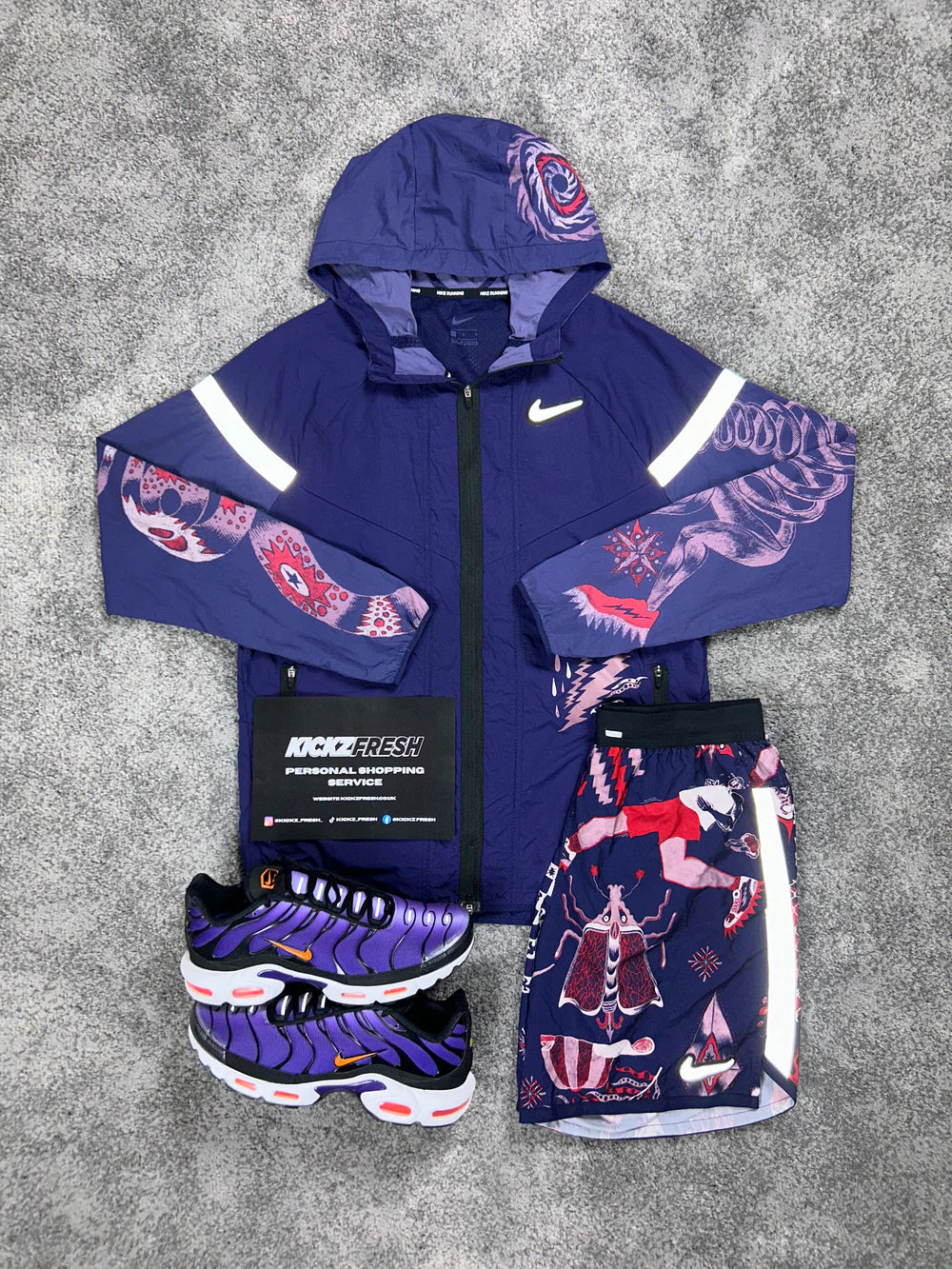 NIKE WINDRUNNER-SET DRACHE VIOLETT FÜR HERREN